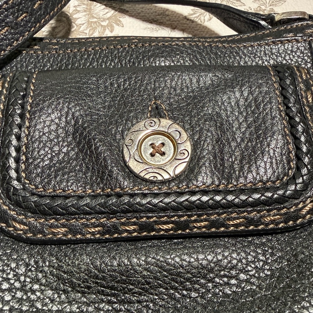 Brighton Black Textured Crossbody Bag - Picture 2 of 11